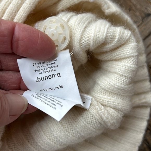 ICHI Cream Wool Sweater Angora Lambswool Small - Picture 7 of 11